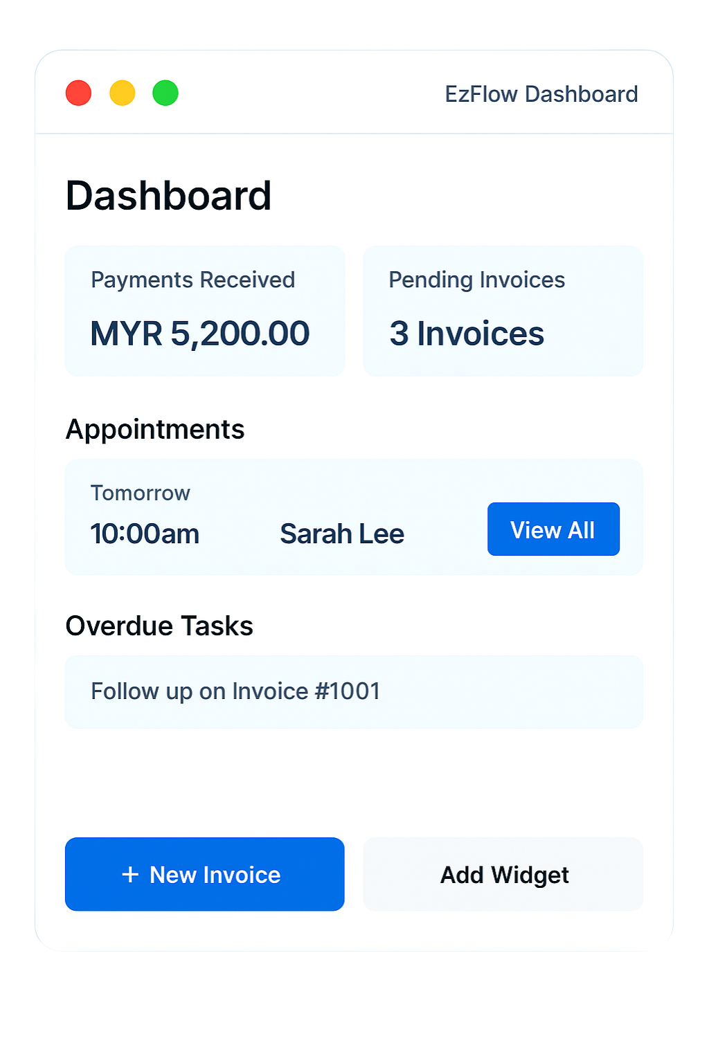 EzFlow Dashboard